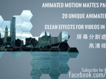 VH 屏幕分割遮罩动画素材 Clean Animated Motion Mattes Pack 3