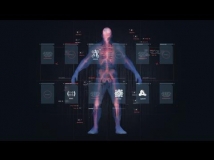 模拟高科技人体扫描的效果