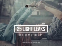 镜头漏光炫光光晕动画素材 25个 Light Leaks Pack v2