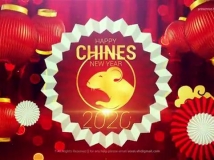 大红灯笼带来喜庆的中国鼠年祝福开场