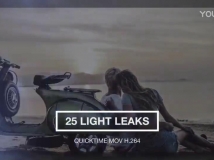 镜头漏光炫光光晕动画素材25个 Light Leaks Pack v1