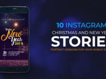 10款漂亮的圣诞新年主题Instagram Stories屏幕动画样机