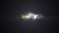 抽象的闪光粒子logo揭示特效