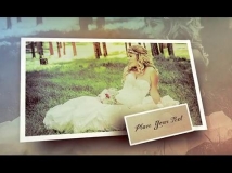 优雅的婚礼照片展示相册，笔刷转场效果