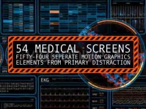 54个医学医疗主题的HUD全息科技元素视频素材